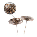 Metal Lily Pad Garden Stakes, Set of 2