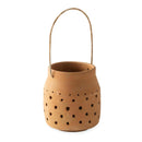 Cut-Out Dots Clay Lantern