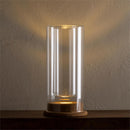 LED-Illuminated Glass Vase