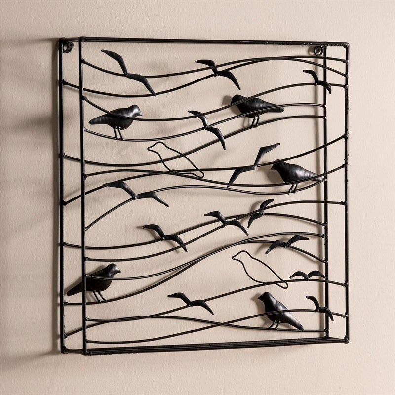 Handcrafted Metal Raven Wall Art