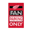 Detroit Red Wings Fan Parking USA Metal Wall Sign, 7.5" x 11.5"