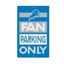 Detroit Lions Fan Parking USA Metal Wall Sign, 7.5" x 11.5"