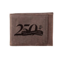 Front Pocket Wallet w/ RFID Blocking, US Marine Corps, 250th Anniversary, Brown