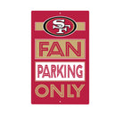 San Francisco 49ers Fan Parking USA Metal Wall Sign, 7.5" x 11.5"