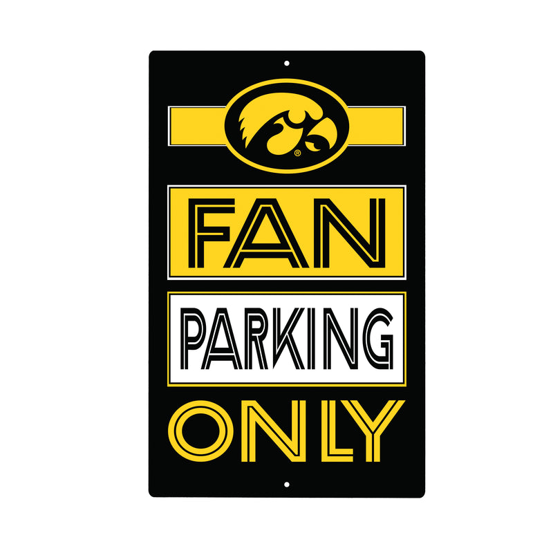 University of Iowa Fan Parking USA Metal Wall Sign, 7.5" x 11.5"
