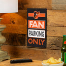 Baltimore Orioles Fan Parking USA Metal Wall Sign, 7.5" x 11.5"