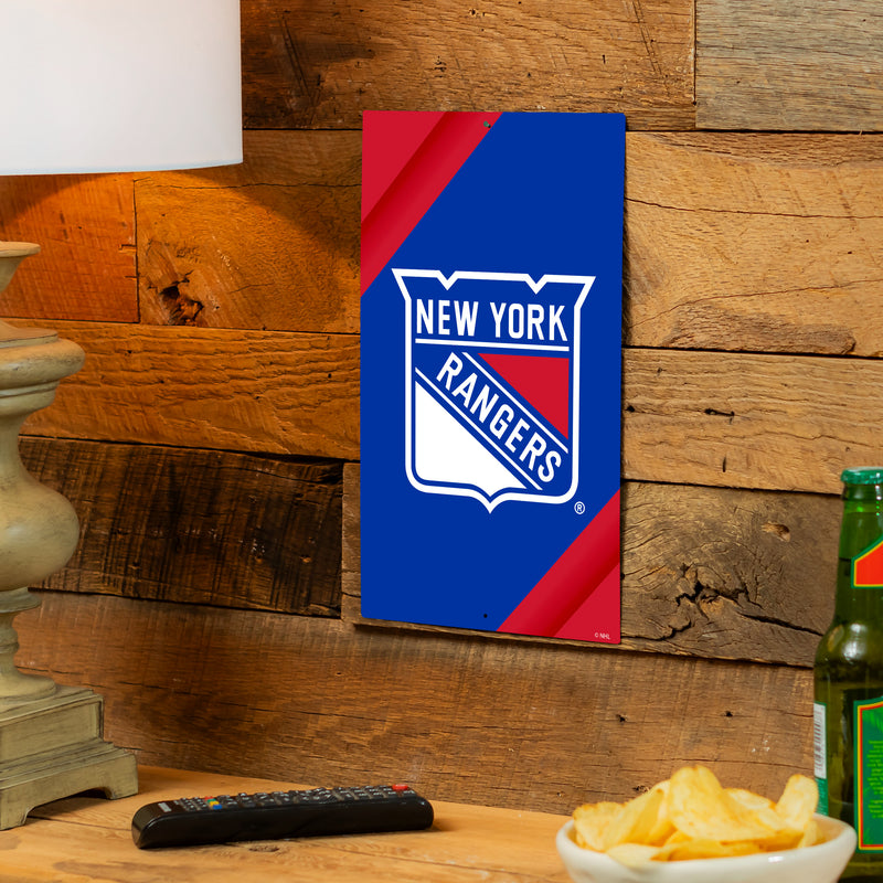New York Rangers Logo Sign USA Metal Wall Sign, 7.5" x 11.5"