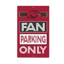 University of Arkansas Fan Parking USA Metal Wall Sign, 7.5" x 11.5"