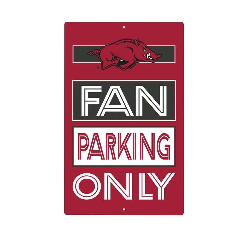 University of Arkansas Fan Parking USA Metal Wall Sign, 7.5" x 11.5"