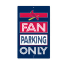 St Louis Cardinals Fan Parking USA Metal Wall Sign, 7.5" x 11.5"