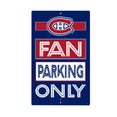 Montreal Canadiens Fan Parking USA Metal Wall Sign, 7.5" x 11.5"