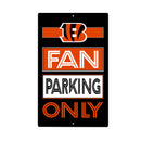 Cincinnati Bengals Fan Parking USA Metal Wall Sign, 7.5" x 11.5"