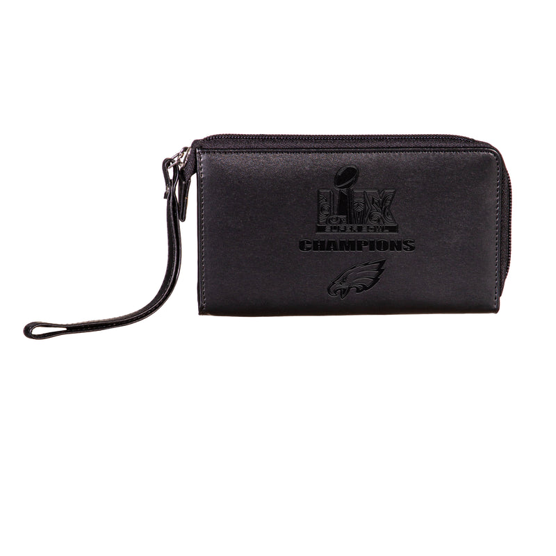 Philadelphia Eagles Super Bowl 59 Champions Wristlet Wallet, Black