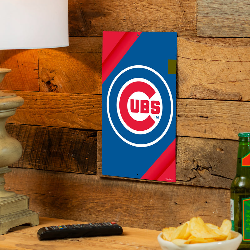 Chicago Cubs Logo Sign USA Metal Wall Sign, 7.5" x 11.5"