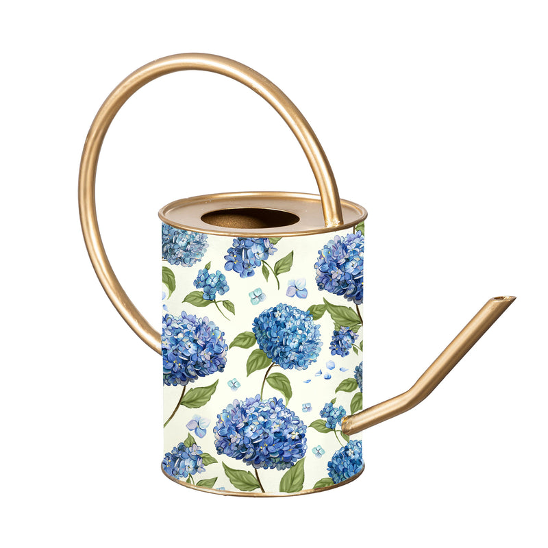 VivaStyle Watering Can, Printed Metal Watering Can, Hydrangea, 32oz