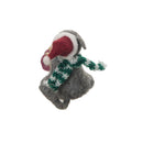 Grey Cat Santa Hat Fig