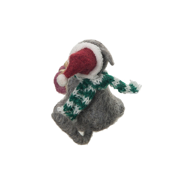 Grey Cat Santa Hat Fig