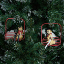 Cat/Dog Ski Lift Ornaments, A/2