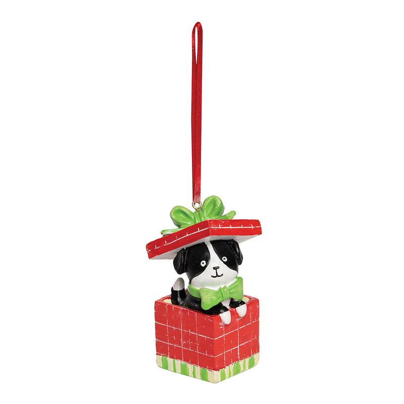 Puppy Present Ornament