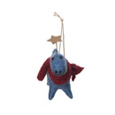 Blue Dinosaur With Scarf Orn