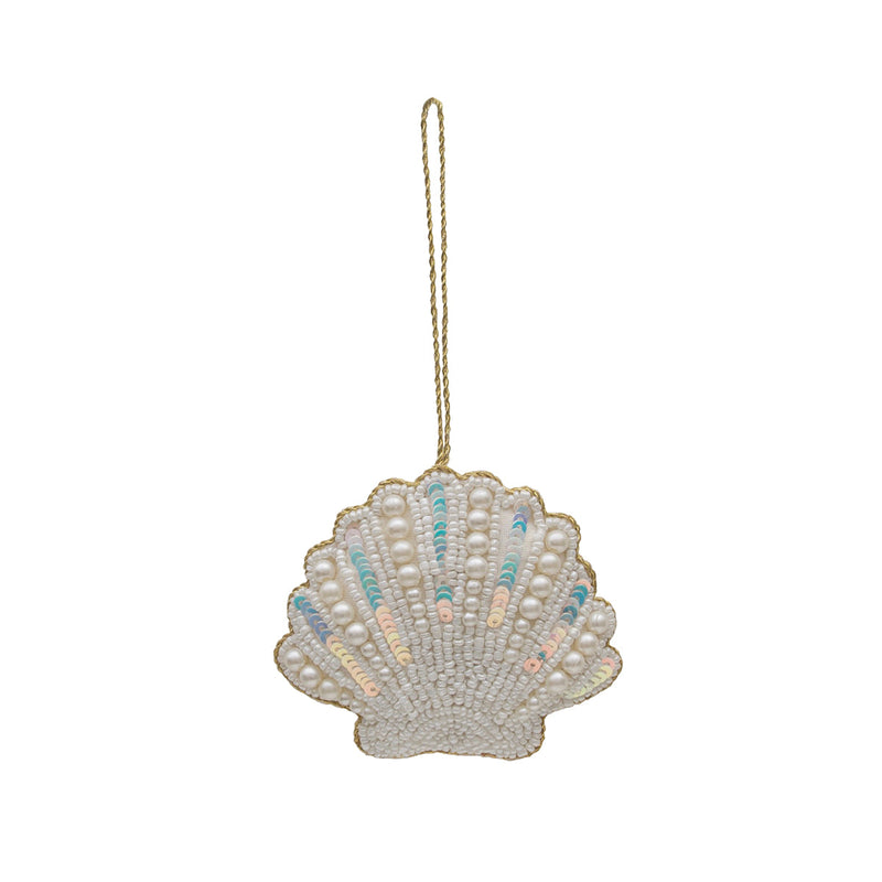 Pearl Shimmer Fan Shell Orn