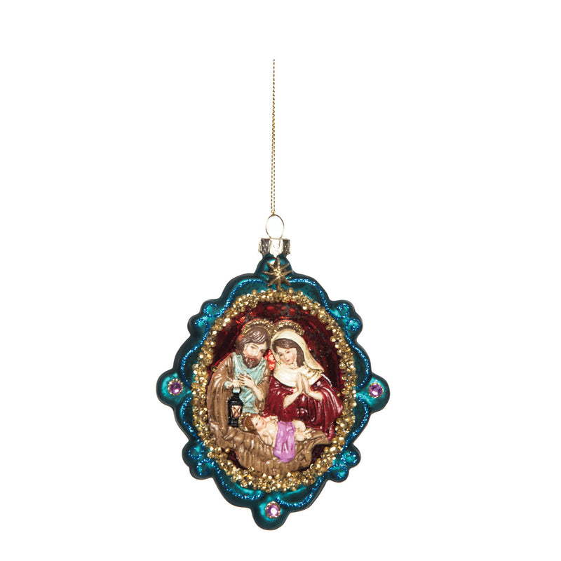 Blown Glass Vintage Nativity Orn