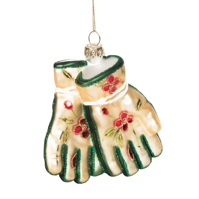 Blown Glass Garden Gloves Orn