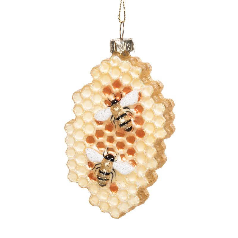 Blown Glass Honeycomb Orn
