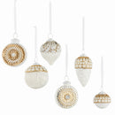 Napa Home Garden, GLASS JEWELED ORNAMENTS ,SET OF 6,z4455whg