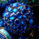 Napa Home Garden, JEWEL BALL ORN 3.75" BLUE/GOLD,z5201blg