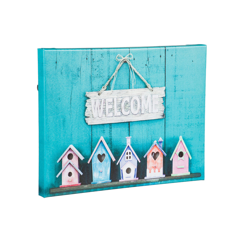 LED Outdoor Canvas, Welcome Birdhouses