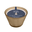 SDS HD 7oz Ribbed Cupcake Glass Candle Cocoa