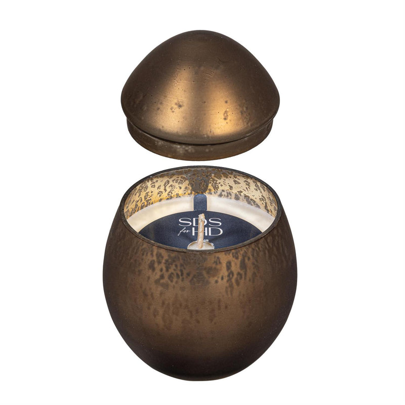 Bunny Blooms Egg Mercury Glass Candle Cocoa