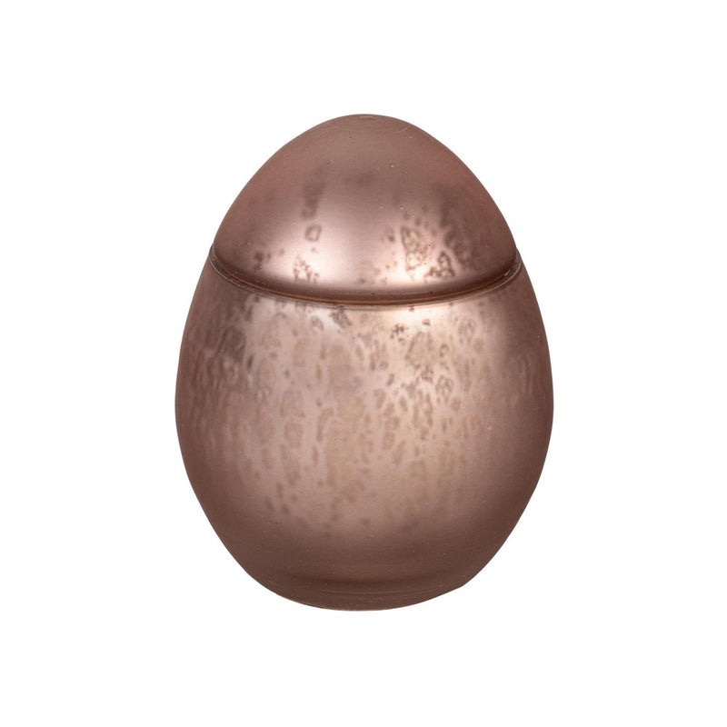 Bunny Blooms Egg Mercury Glass Candle Rose Smoke