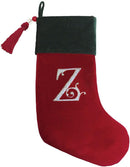 Classic red and green velvet Christmas stocking, finished with a decorative tassel. A perfect festive touch for those who prefer a simple, elegant design.