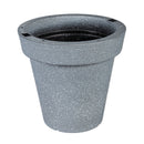 16" Solar Round Planter, Stone