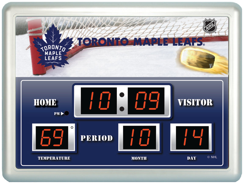 Team Sports America Toronto Maple Leafs Scoreboard Wall Clock