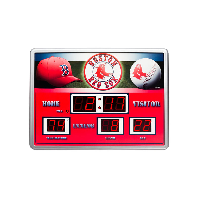 Boston Red Sox Logo Scoreboard Digital Wall Clock