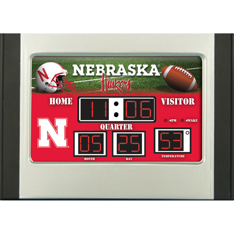 Evergreen Enterprises 6.5"x9" Scoreboard Desk Clock (NG)- U of Nebraska, 6.41'' x 3.3 '' x 9.21'' inches