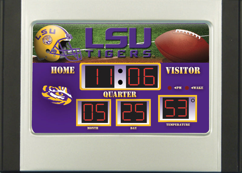 Team Sports America 6.5"x9" Scoreboard Desk Clock (NG)- LSU, 9.21'' x 3.3 '' x 6.41'' inches