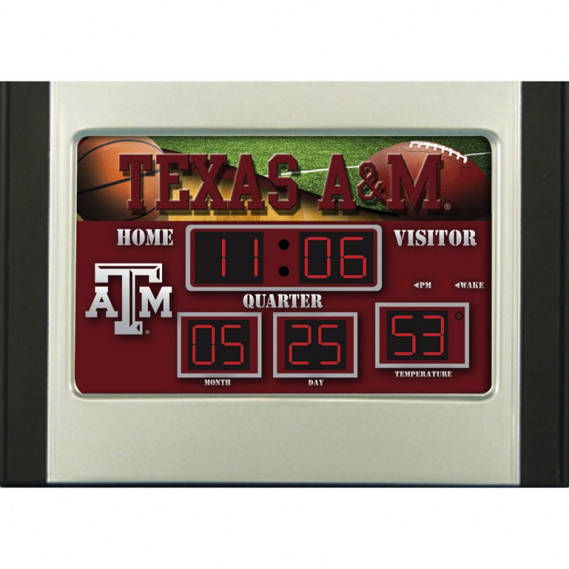 Team Sports America Texas A&M Aggies Scoreboard Desk Clock