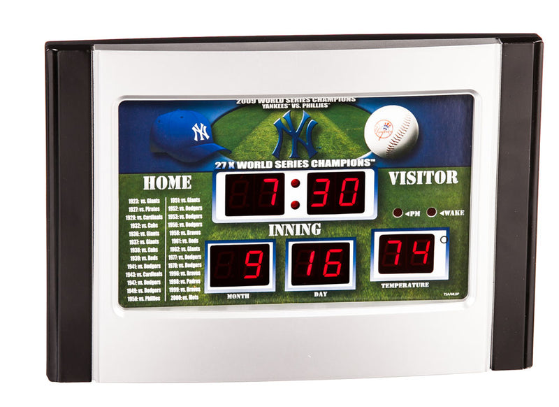 Team Sports America 6.5"x9" Scoreboard Desk Clock (NG)- New York Yankees, 11'' x 8.5 '' x 5'' inches