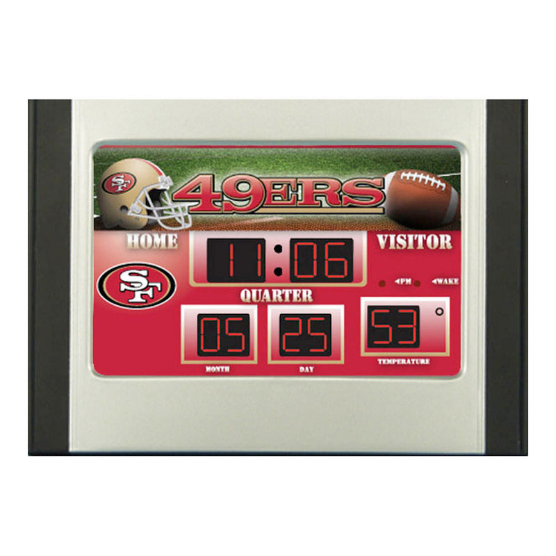 Team Sports America Scoreboard Desk Clock - San Francisco 49ers, 9.21'' x 3.3 '' x 6.41'' inches