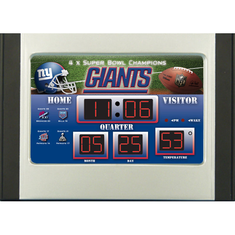 Evergreen Enterprises 6.5x9" Scoreboard Desk Clock (Comm)- New York Giants, 11'' x 5 '' x 8.5'' inches