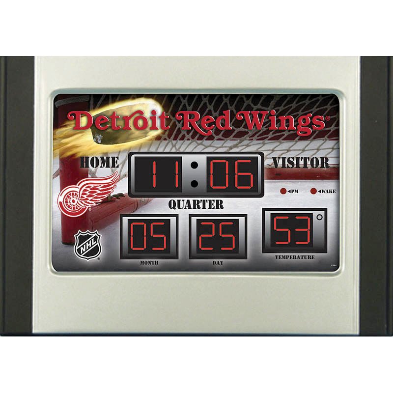 Fans With Pride 6.5"x9" Scoreboard Desk Clock(NG) - Detroit Redwings, 9.21'' x 3.3 '' x 6.41'' inches