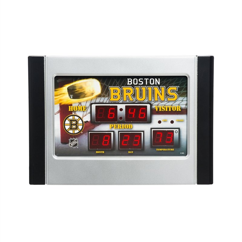 Team Sports America 6.5"x9" Scoreboard Desk Clock(NG) - Boston Bruins, 9.21'' x 3.3 '' x 6.41'' inches