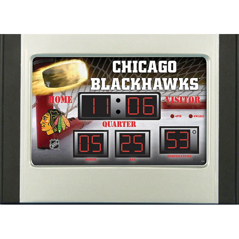 6.5"x9" Scoreboard Desk Clock(NG) - Chicago Blackhawks,0128919