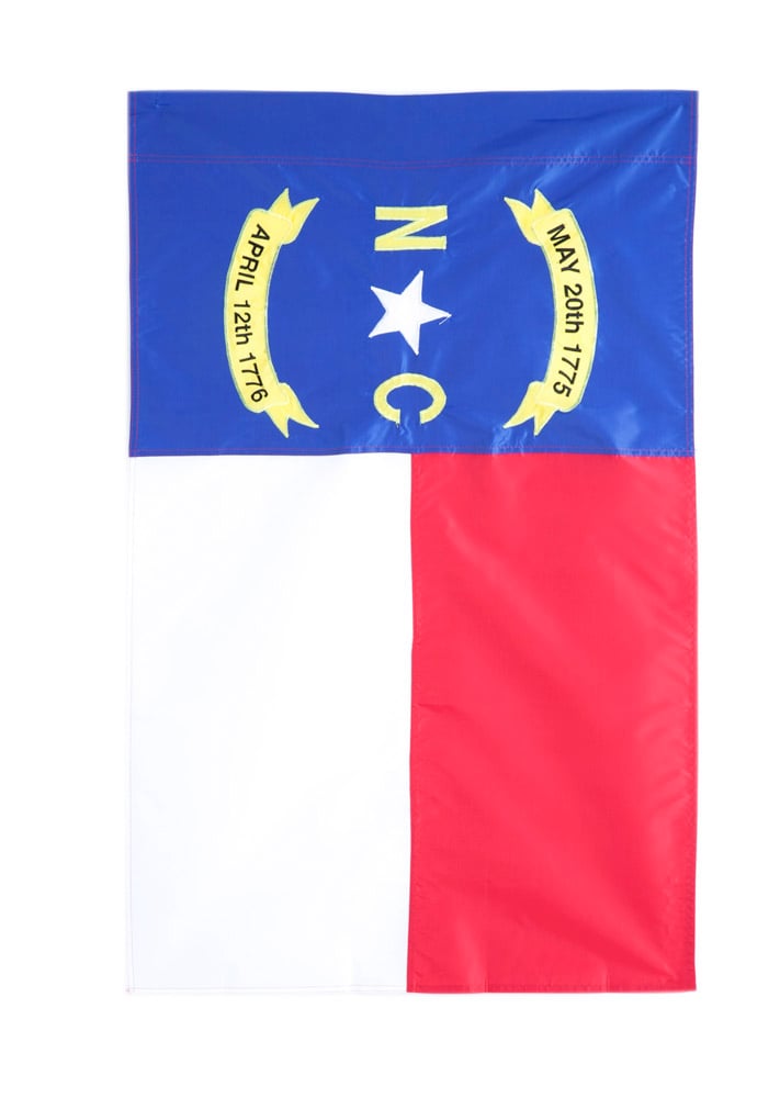 Evergreen Flag,North Carolina State Flag House Applique Flag,28x0.5x44 Inches