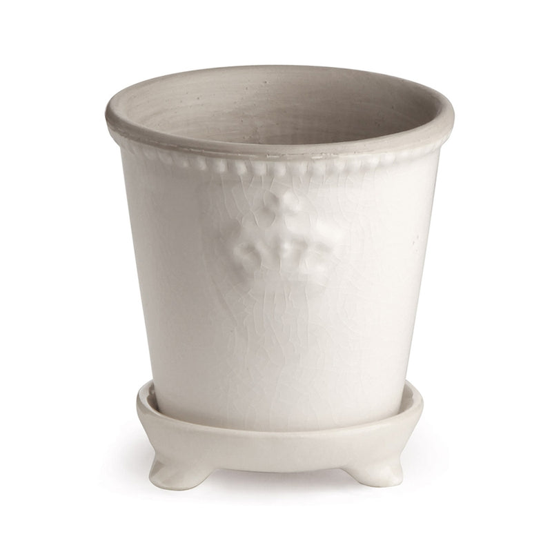 3" Footed Royal Mini Cachepot, White