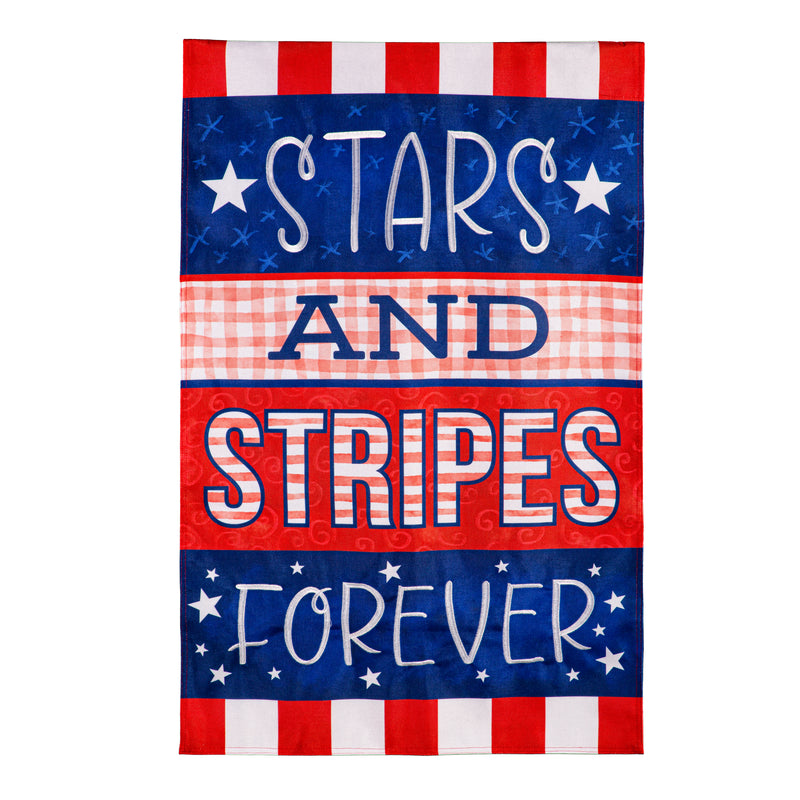 Evergreen Flag,Stars and Stripes Forever Burlap House Flag,0.5x28x44 Inches